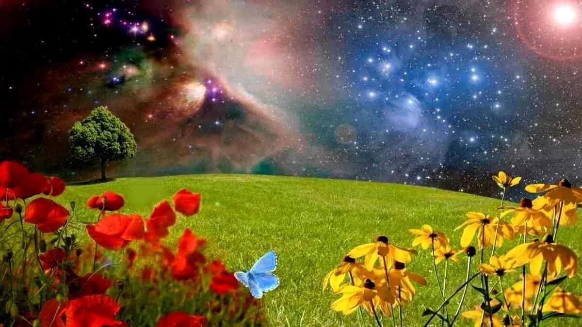 Legende Mythos Schöpfung Welt Tag Nacht Garten Natur Himmel Erde