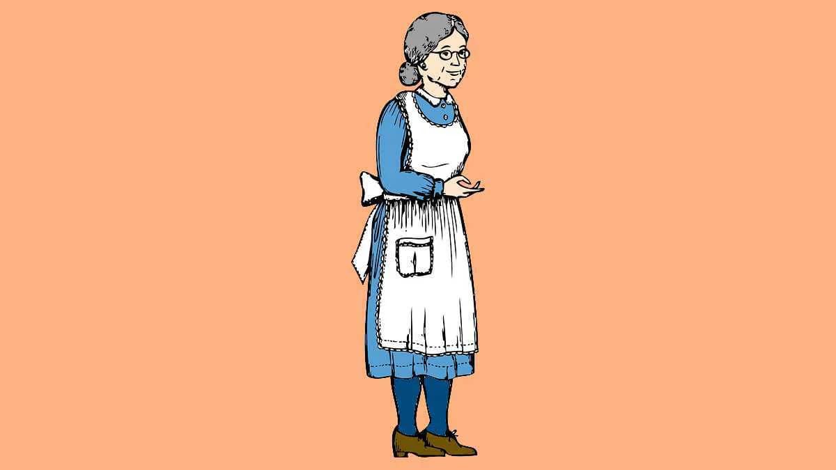 Frau Oma Familie Alter Schürze Kleidungsstück · AVENTIN Storys